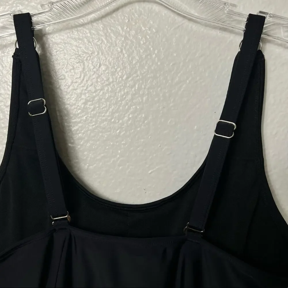 YONIQUE SIZE SMALL BLACK SPANDEX TANKINI SWIMMING WOMEN BRAND NEW